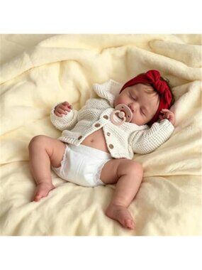 20" Reborn Baby Doll Full Body Silicone Vinyl Sleeping Girl Realistic Newborn